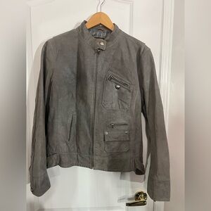 Danier Gray Leather Jacket